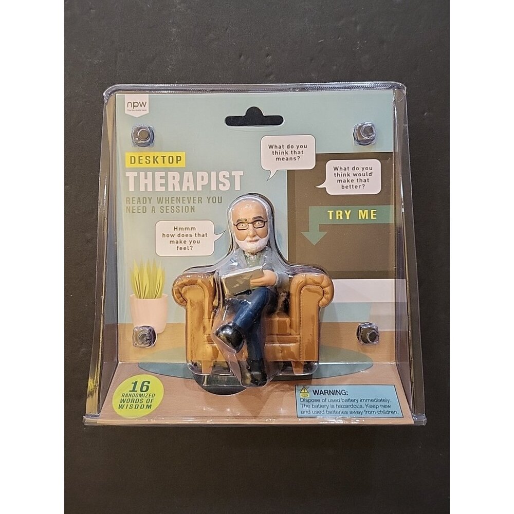Desktop Therapist Novelty Prank Gift Funny Sound Machine Figurine Toy NEW SEALED